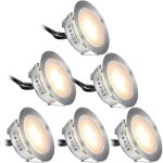 Spot encastrable ext�rieur sol lot de 6 spot led encastrable ext�rieur blanc chaud 2800k, ip67 �tanche, ...