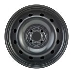 Jante tôle 15 pouces - 4 trous - 6x15 4x100 et43 al60 noir Jante tôle 15 pouces - 4 trous - 6x15 4x100 et43 al60 noir