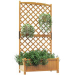 Jardini�re de 180 cm de haut avec treillis et trous de drainage orange