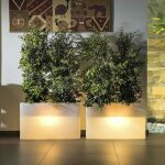 Jardinière pot de fleurs rectangulaire avec lumière en résine 90x30 cm mod. flowerpot top led multicolor ... Jardinière pot de fleurs rectangulaire avec lumière en résine 90x30 cm mod. flowerpot top led multicolor ...