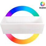 Jardini�re rectangulaire � led rgbw - 24w - rechargeable -