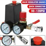 Jauges de régulateur de collecteur de soupape de commande de pressostat de compresseur d'air 90120psi ... Jauges de régulateur de collecteur de soupape de commande de pressostat de compresseur d'air 90120psi ...