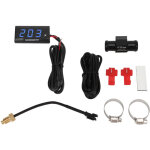 Jauge de temp�rature d'eau num�rique pour moto ultra mince dc 12v lcd avec adaptateur de capteur 18mm ...