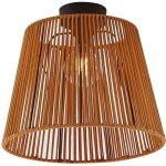 Jayla - plafonnier avec abat - jour - 1 lumire -  40 cm - orange - japandi - clairage extrieur - ...