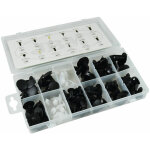 Assortiment clips en plastique universel coffret 128 pieces