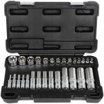 Jbm54141 ensemble de 28 douilles torx zingu�es courtes et longues 1 / 2 �, 1 / 4 � et 3 / 8 �