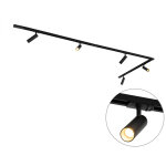 Jeana luxe - systme de rail spot luminaire plafond, plafonnier compatible pour led - 5 lumire - l 285. ...