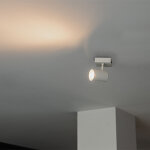 Jeana - spot plafond, plafonnier - 1 lumi�re - l 105 mm - blanc - moderne - �clairage int�rieur - salon ...