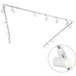 Iconic jeana - systme de rail spot luminaire plafond, plafonnier compatible pour led - 15 lumire - ...