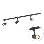 Jeana - syst�me de rail spot luminaire plafond, plafonnier compatible pour led - 3 lumi�re - l 1000 mm ...