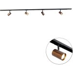 Jeana - syst�me sur rail spot luminaire plafond, plafonnier compatible pour led - 4 lumi�re - l 193 cm ...