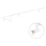 Jeany - syst�me de rail spot luminaire plafond, plafonnier compatible pour led - 5 lumi�re - l 2000 mm ...