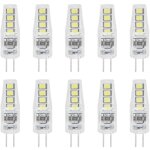 Jeffergarden - 10 pices g4 8led lumire 2835 puces de lampe 2w 360 angle pc lampe ampoule pour bureau ...