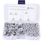 180pcs kit de manchons de boucle de sertissage 6 - taille en aluminium  double barillet universel pour ...