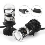 Jeffergarden 2 pices h4 led ampoule de phare 20000lm 90w ip65 kit de conversion de faisceau haut et ...