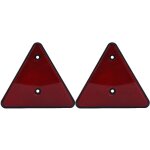 Jeffergarden lot de 2 r�flecteurs triangulaires rouges haute visibilit� pour remorque, camions, bateaux, ...