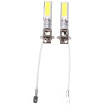 Jeffergarden 2pcs h3 cob led lumineux x�non blanc 6000k voiture auto antibrouillard lampe ampoule 12v ...