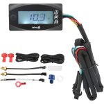 Jeffergarden 4 en 1 moto thermom�tre moteur temp�rature de l'huile tension temps lcd affichage num�rique ...