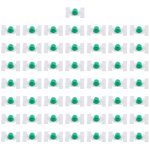 Jeffergarden 50 pcs blanc en plastique moulure de porte de voiture garniture clips retenues attaches ...