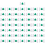 Jeffergarden 50 pcs blanc en plastique moulure de porte de voiture garniture clips retenues attaches ...
