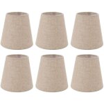 Jeffergarden - 6 pices petit abat - jour clip sur tambour abat - jour en tissu de lin pour bougies ampoules ...