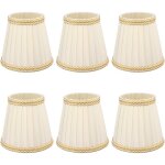 Jeffergarden 6 pices petit abat - jour clip sur tambour abat - jour tissu pour lustre bougie ampoules ...