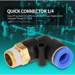 Jeffergarden adaptateur de raccords d'air � connecteur rapide, coude pneumatique, filetage de 8mm de ...