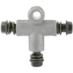 Adaptateur de tuyau d'huile de frein hydraulique 3 voies pour moto atv raccord de tuyau en t 10 mm bouchons ...