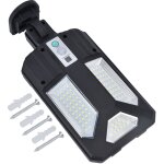 Applique murale solaire ip65 tanche 87led 2400mah batterie 3000lm capteur de mouvement lampe pour chemin ...