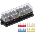 Jeffergarden bote de porte - fusible  longue lame de voiture  8 voies dc 12v 15a avec accessoire de ...