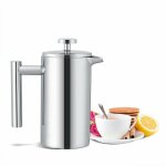 Jeffergarden cafetiere a double paroi en acier inoxydable 350 ml