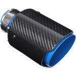 Jeffergarden embout d'�chappement universel, gorge de queue, tuyau bleu brillant en fiber de carbone, ...