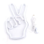 Jeffergarden enseigne lumineuse au n�on, lampe d�corative innovante, geste de victoire, aliment�e par ...