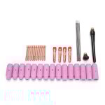 Jeffergarden ensemble de 37 pi�ces d'usure tig, kit de torche de soudage, buse de lentille � gaz pour ...