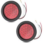Jeffergarden feu arrire de remorque rond de 4 pouces, haute luminosit, rouge, 24 led, feu de freinage ...