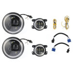 Jeffergarden halo phares led phares antibrouillard 4 en 1 kit combo blanc jaune double couleur fit pour ...