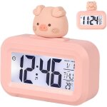Jeffergarden - horloge électronique mignon dessin animé écran led bureau alarme électronique données ... Jeffergarden - horloge électronique mignon dessin animé écran led bureau alarme électronique données ...