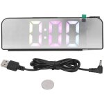 Jeffergarden horloge de projection led, grand cran, grande police, rveil, affichage 12h 24h, 3 niveaux ...