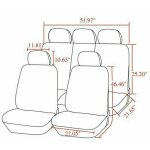 Jeffergarden housse de si�ge auto housse de coussin d�corative 5 places