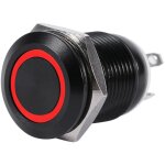 Jeffergarden interrupteur � bouton - poussoir momentan� pour voiture avec �clairage led 12 mm, bo�tier ...