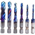 Jeffergarden jeu de forets � taraud en spirale, rev�tement de placage bleu, kit de forets et de tarauds ...