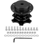 Jeffergarden - kit d'adaptateur de dgagement rapide de moyeu de volant de voiture avec vis (noir)