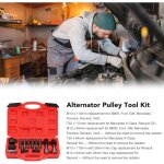 Jeffergarden kit d'outils pour poulie d'alternateur 13 pi�ces, extracteur de volant moteur, kit de douilles ...