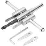 Jeffergarden kit de scie cloche r�glable pour bois, foret � trous ronds, outils de bricolage pour le ...