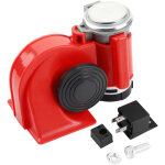 Jeffergarden klaxon pneumatique �lectrique, sir�ne � pompe en aluminium chrom� r�sistant aux chocs et ...