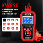 Jeffergarden kw890 scanner obdii professionnel, lecteur de codes de voiture, testeur de batterie, fonction ...