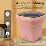 Jeffergarden machine � laver pliable, mini seau portable avec couvercle noir, pour camping - car, voyage, ...