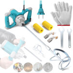 Jeffergarden malaxeur � b�ton �lectrique portable 2600 w, m�langeur � ciment r�glable � 6 vitesses, machine ...