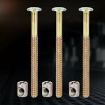 Jeffergarden - meubles joint connecteur boulon vis Écrou capuchon ensemble en acier au carbone (60mm) ... Jeffergarden - meubles joint connecteur boulon vis Écrou capuchon ensemble en acier au carbone (60mm) ...