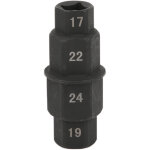 Jeffergarden outil d'essieu hexagonal de moto 17 / 19 / 22 / 24mm, adaptateur de douille de broche de ...